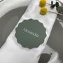 Wavy Scalloped Round Personalised Table Place Name, thumbnail 4 of 5