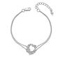 Sterling Silver Floral Bloom Layered Bracelet, thumbnail 2 of 6