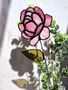 Pink Peony Flowers Stained Glass Gifts By Post, thumbnail 1 of 6