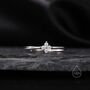 Hydrangea Cz Flower Minimalist Ring In Sterling Silver, thumbnail 3 of 11