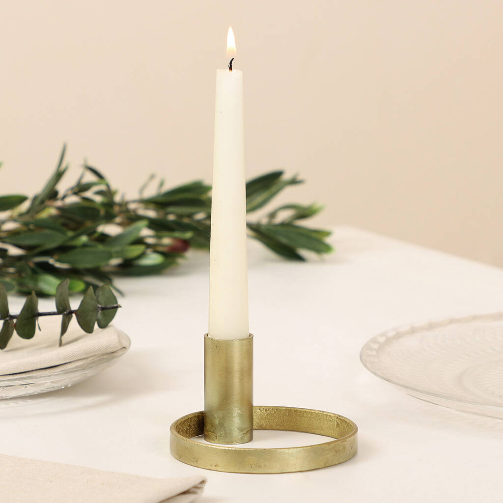 Two Golden Candle Holder Centerpieces By Dibor