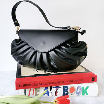 Candy Slouchy Leather Handbag Black, 4 of 7