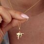 18ct Gold Flying Pig Charm Necklace, thumbnail 1 of 6