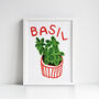 Basil Herb Print From An Original Painting, thumbnail 7 of 11