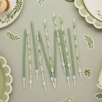 Botanical Party Tall Skinny Candles X 12, 3 of 4