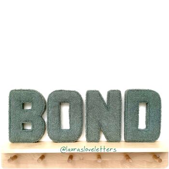 Boucle Fabric Letter For Nursery, 8 of 9