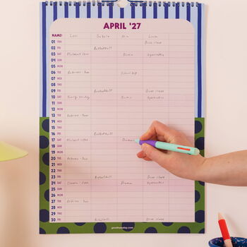 2026 2027 A3 Family Wall Calendar | Academic Year | Colour Flow, 3 of 7