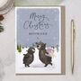 Cute Brown Bear Christmas Card For Boyfriend, thumbnail 1 of 4