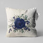 Blue Lotus Floral Pillow Covers With Blue And White, thumbnail 1 of 7