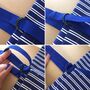 Blue Stripe Cotton Apron, thumbnail 4 of 4