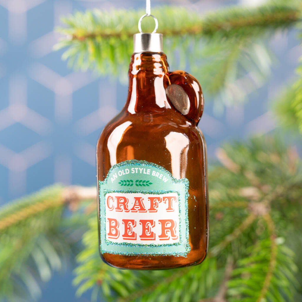 Glass Craft Beer Bottle Bauble By Posh Totty Designs Interiors