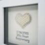 Personalised 30th Pearl Anniversary Heart Frame Gift, thumbnail 4 of 5