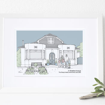 Personalised Hand Drawn House Portrait Illustration, 10 of 12