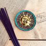 Smiling Gold Sun Incense Stick Holder Ash Catcher, thumbnail 5 of 8