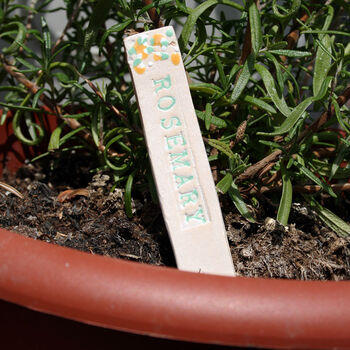 Floral Herb And Vegetable Markers, 2 of 8