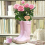 Large Pink Personalised Welly Boots Planter, thumbnail 1 of 9