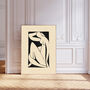 Matisse Black And Cream Nude Art Print, thumbnail 1 of 4