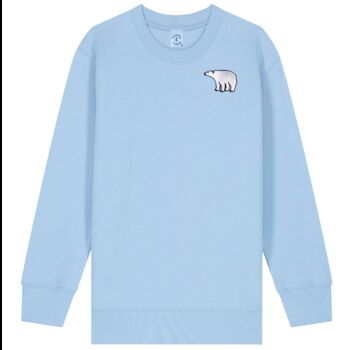 Organic Cotton Embroidered Polar Bear Sweatshirt, 6 of 12