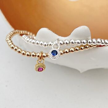 Sterling Silver Or 18ct Gold Plated Birthstone Bracelet, 3 of 6