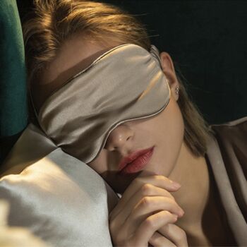 Black Colour Mulberry Silk Eye Mask, 3 of 3