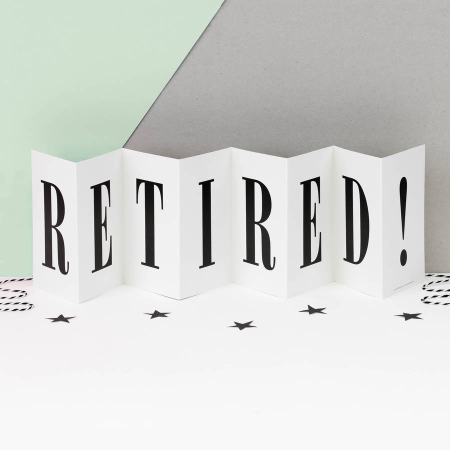 Retirement Fold Out Banner Card, 1 of 3