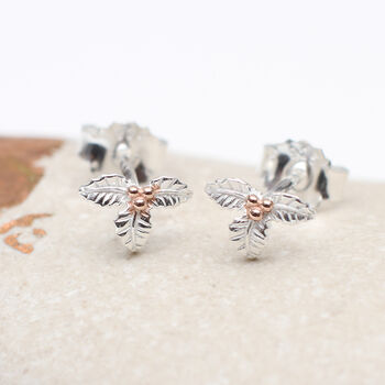 18ct Gold And Sterling Silver Birth Flower Earrings, 2 of 12