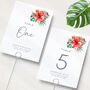Wedding Table Numbers Tropical, thumbnail 1 of 3