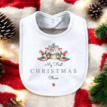 Personalised My First Christmas Sleepsuit Snowglobe, 2 of 4