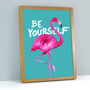 Be Yourself Flamingo Print, thumbnail 3 of 7