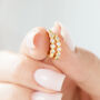 Gold Plated Gemstone Hoop Earrings, thumbnail 1 of 9