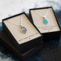 Hamsa Blue Opal Silver Friendship Necklace, thumbnail 1 of 4
