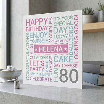 Personalised 80th Birthday Card, 3 of 5