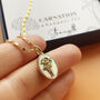 Language Of Flowers Pearl And Gold Plate Necklace, thumbnail 4 of 12