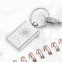 Personalised Birth Flower Frame Keyring, thumbnail 1 of 6