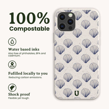 Blue Shells Biodegradable Phone Case, 2 of 7