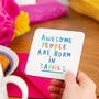 'Awesome People Are Born In April' Birthday Card, thumbnail 2 of 3