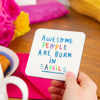 'Awesome People Are Born In April' Birthday Card, 2 of 3