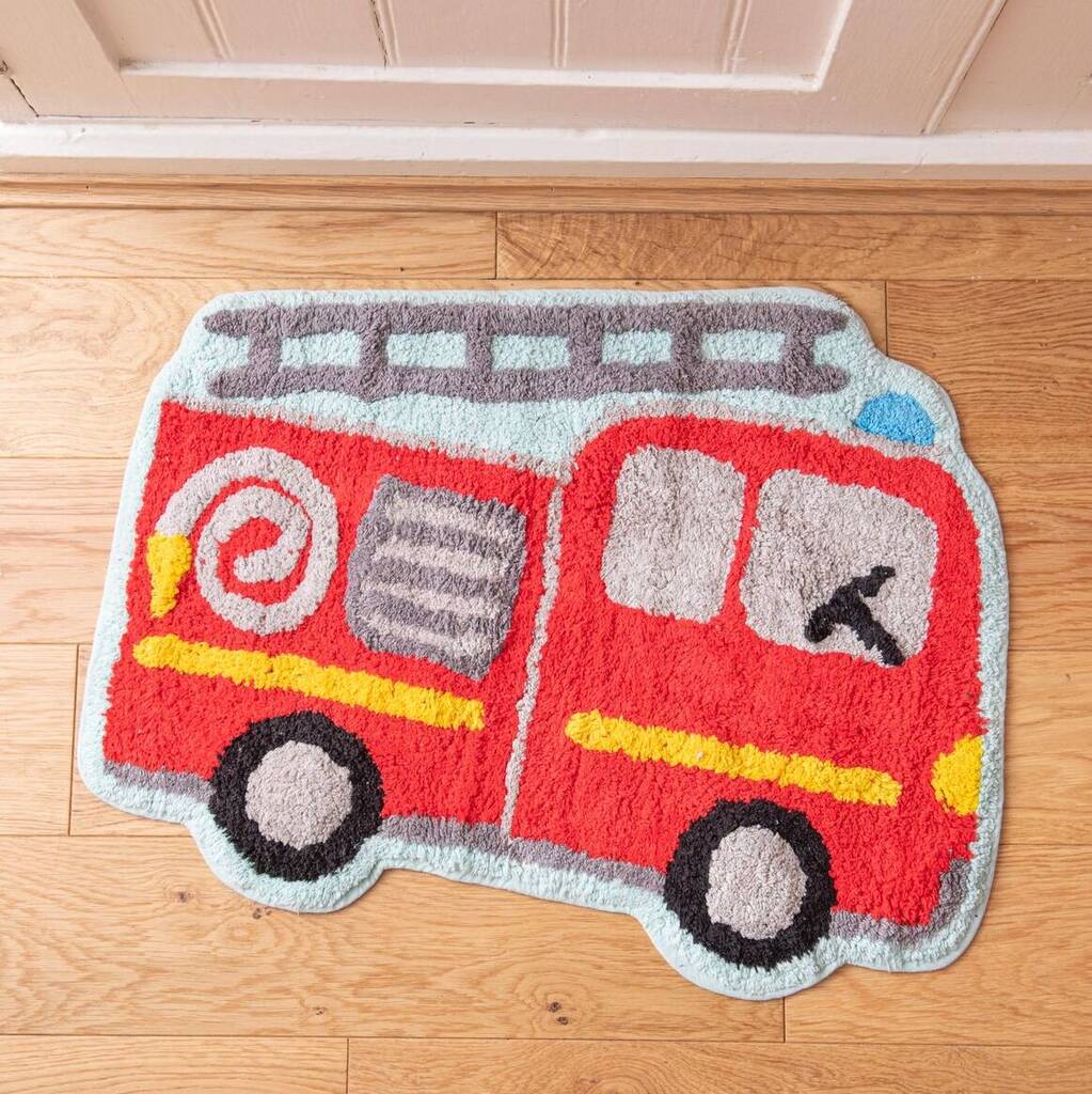 Childs Fire Engine Red Rug, 1 of 6