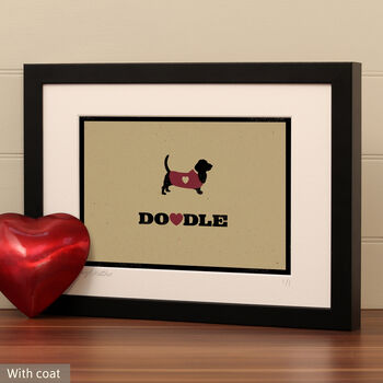 Personalised Basset Hound Print For One Or Two Dogs, 3 of 12