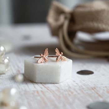 Thank You For Bee Ing The Best Teacher! Rose Gold Earrings, 2 of 3