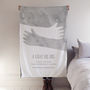 Hugging Arms Across The Miles Personalised Blanket, thumbnail 4 of 7