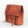 Personalised Leather Roll Top Messenger Laptop Bag, thumbnail 2 of 4