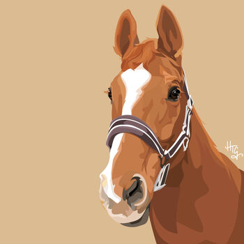 Personalised Horse Portrait Print, 3 of 5