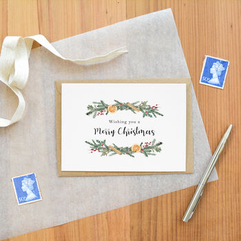Greenery Christmas Card Pack, 4 of 4