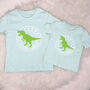 Sibling Brother Sister Dinosaur T Shirt Set, thumbnail 2 of 5