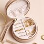 Personalised Gold Name Mini Round Travel Jewellery Case, thumbnail 4 of 4