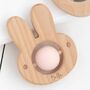 Bambino Eco Friendly Wooden Pink Rabbit Baby Teething Toy, thumbnail 1 of 3