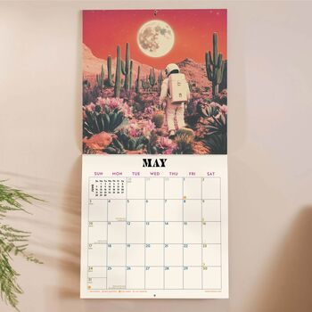 2026 Calendar | Retro Future Spacescapes | Sunday Start, 2 of 4