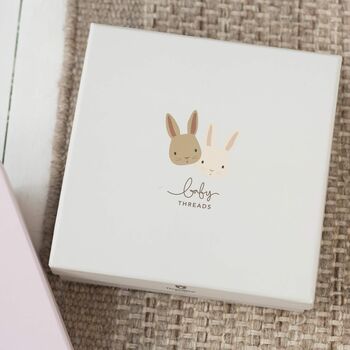 Personalised Welcome To The World Baby Boy Bunny Gift, 8 of 11