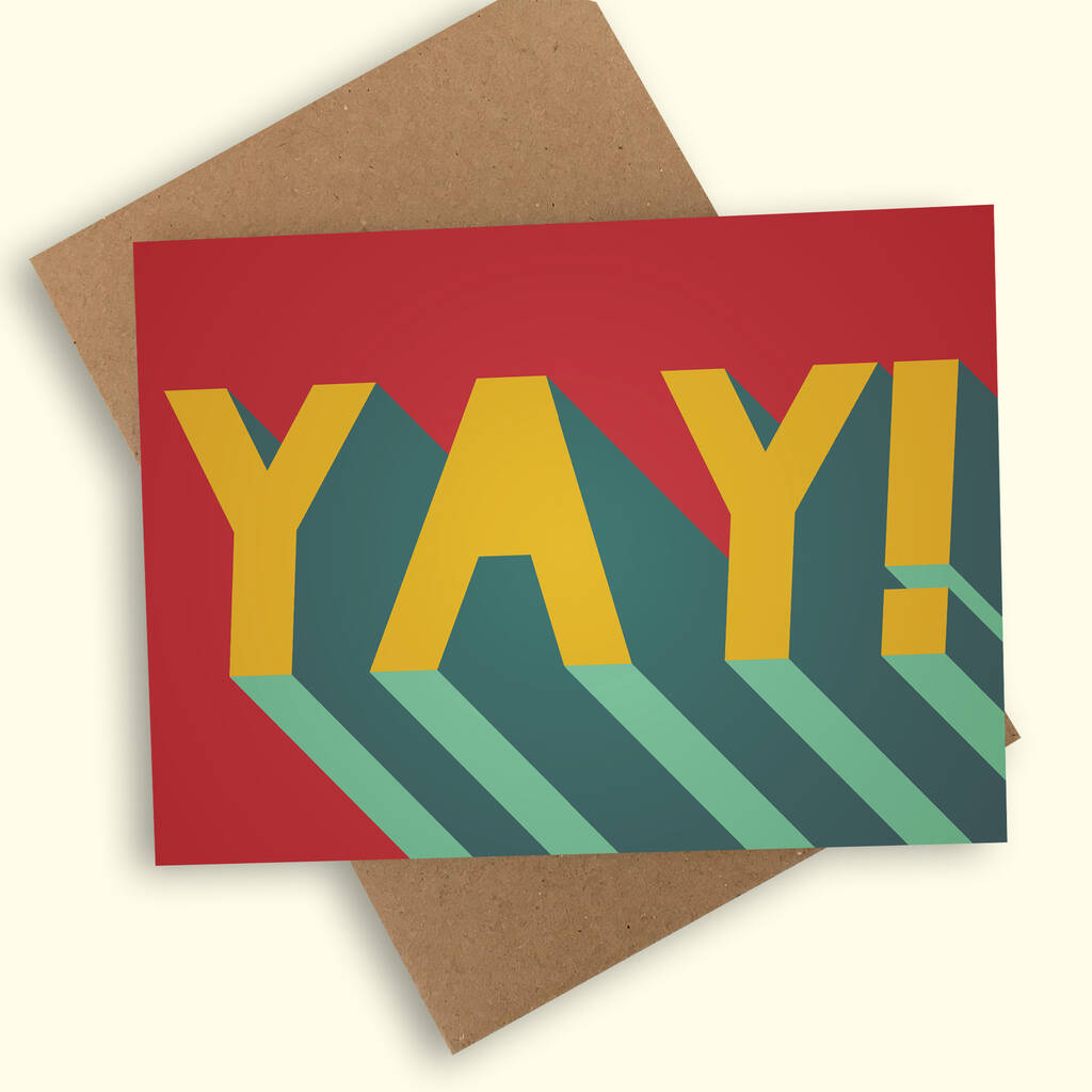 yay card. eco friendly by mimi & mae | notonthehighstreet.com